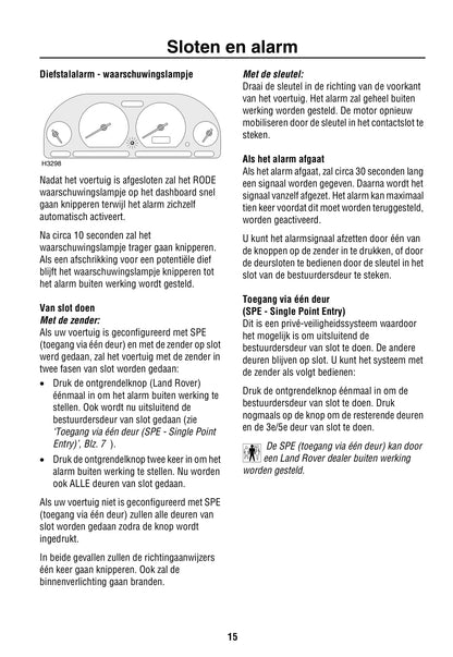 2002-2003 Land Rover Freelander Owner's Manual | Dutch