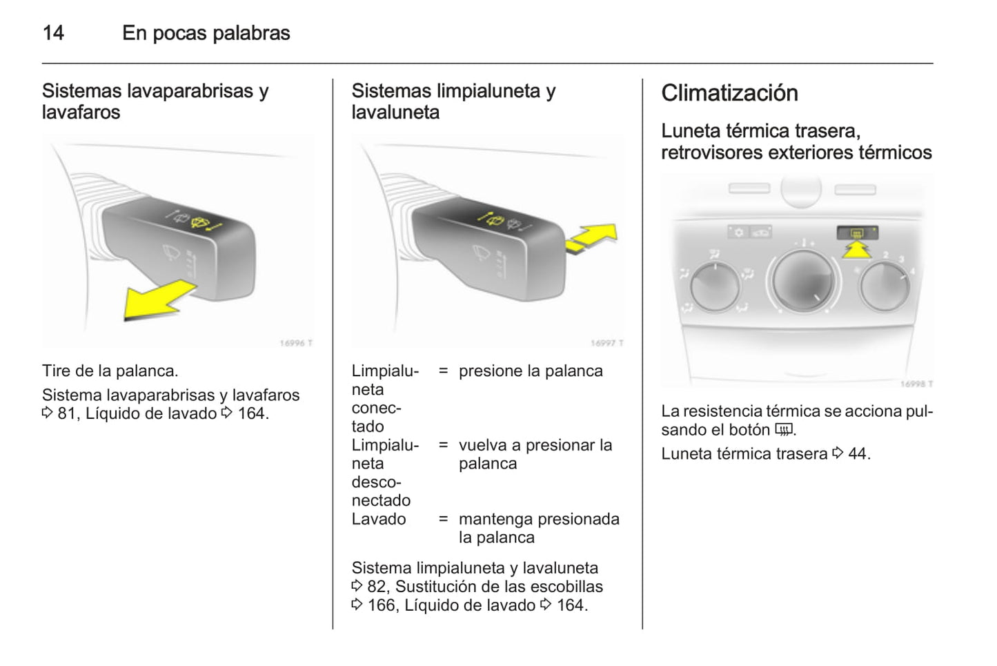 2014 Opel Zafira Owner's Manual | Spanish