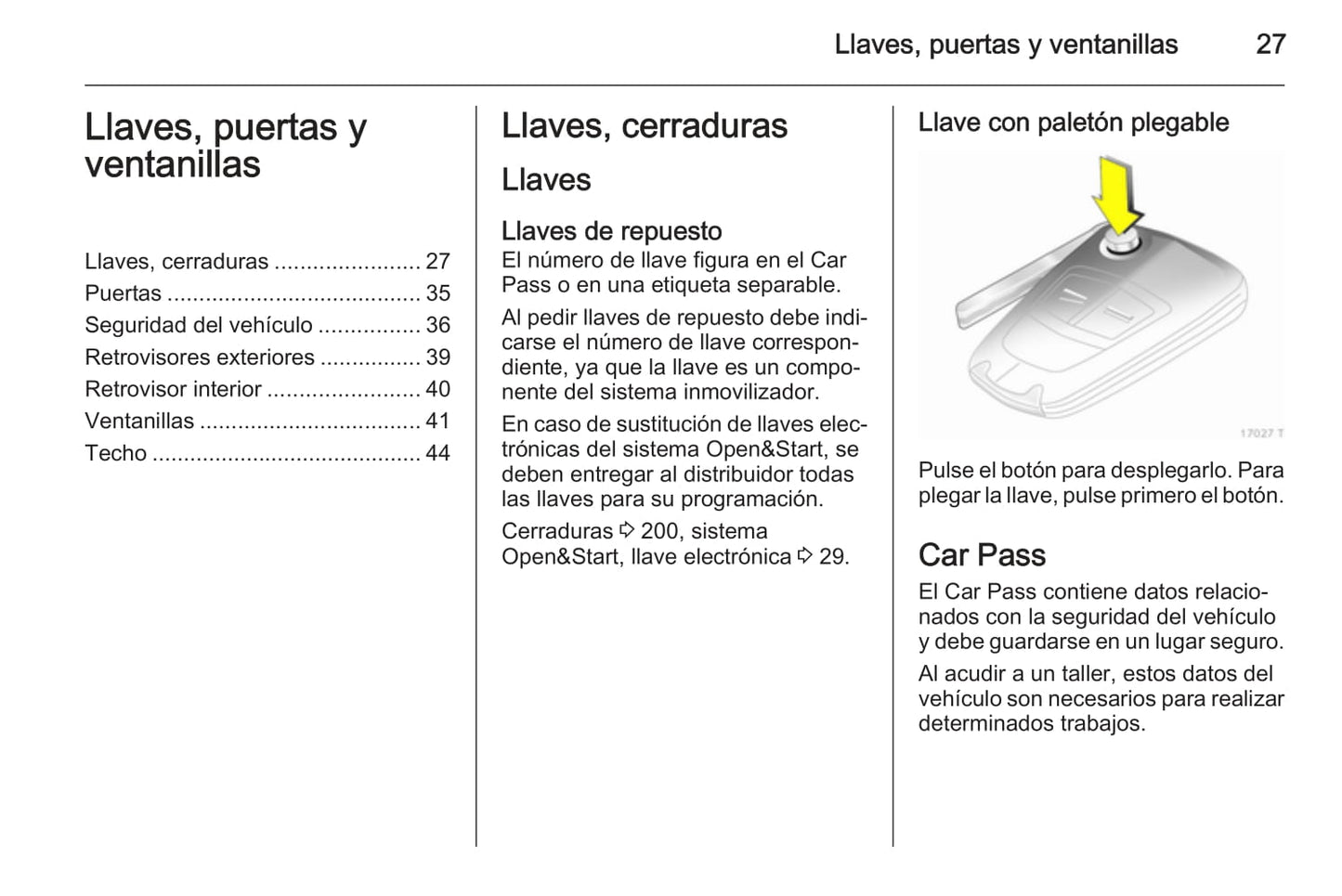 2014 Opel Zafira Owner's Manual | Spanish