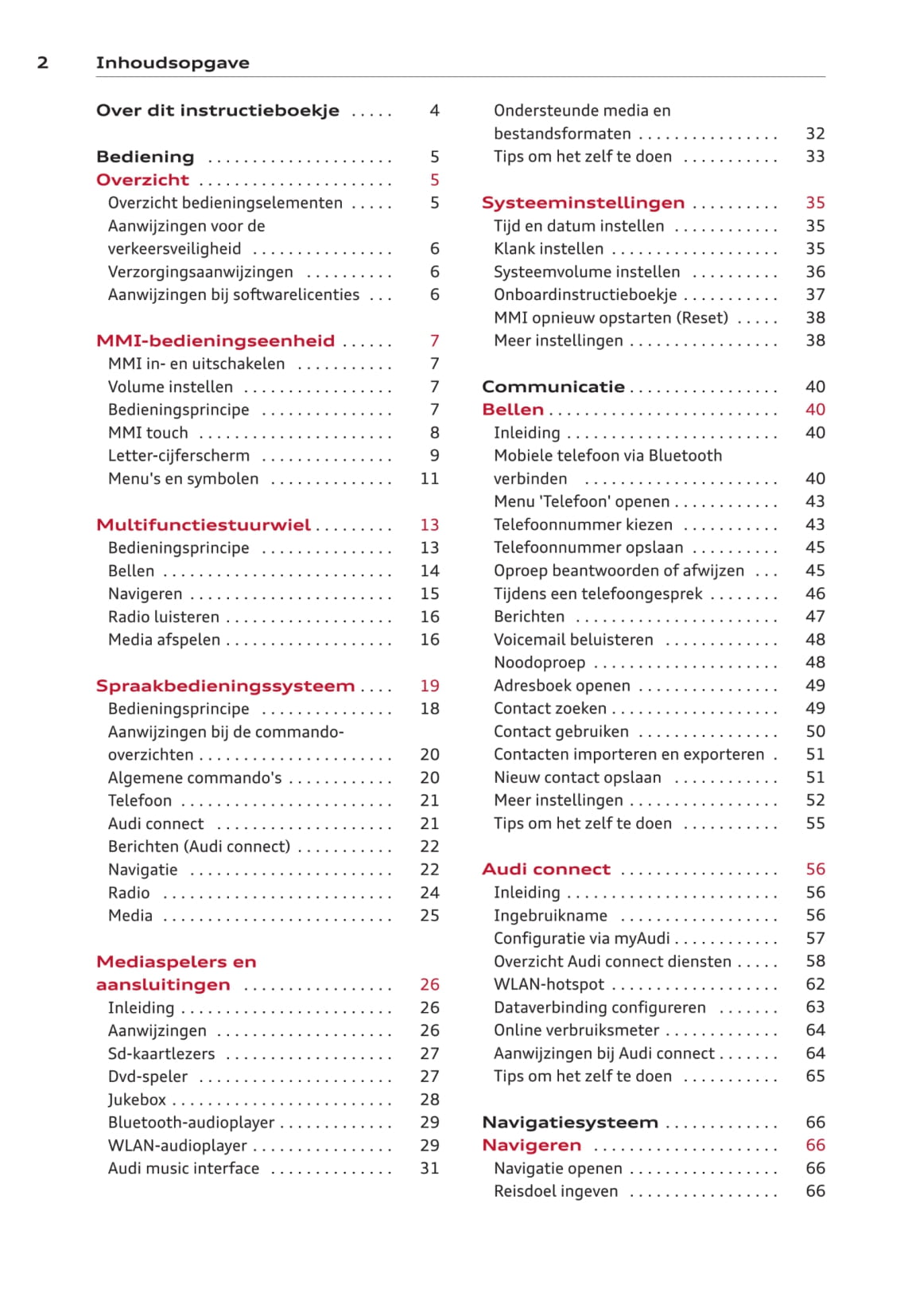 MMI navigation plus Handleiding 2014