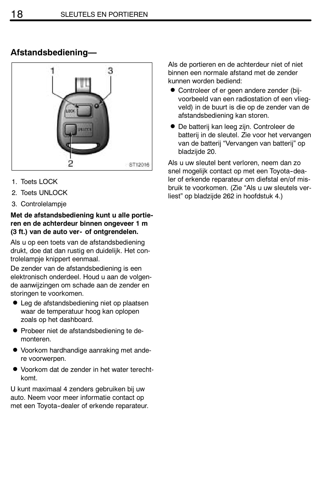 2004-2005 Toyota Yaris Verso Owner's Manual | Dutch