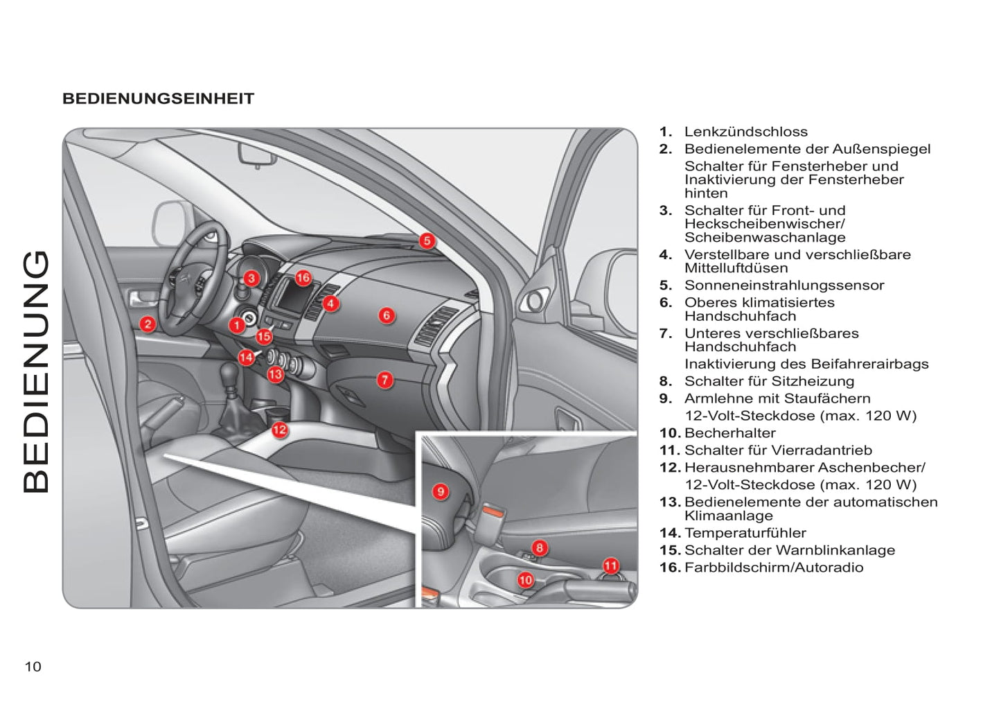 2007-2012 Citroën C-Crosser Manuel du propriétaire | Allemand