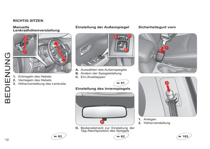 2007-2012 Citroën C-Crosser Manuel du propriétaire | Allemand