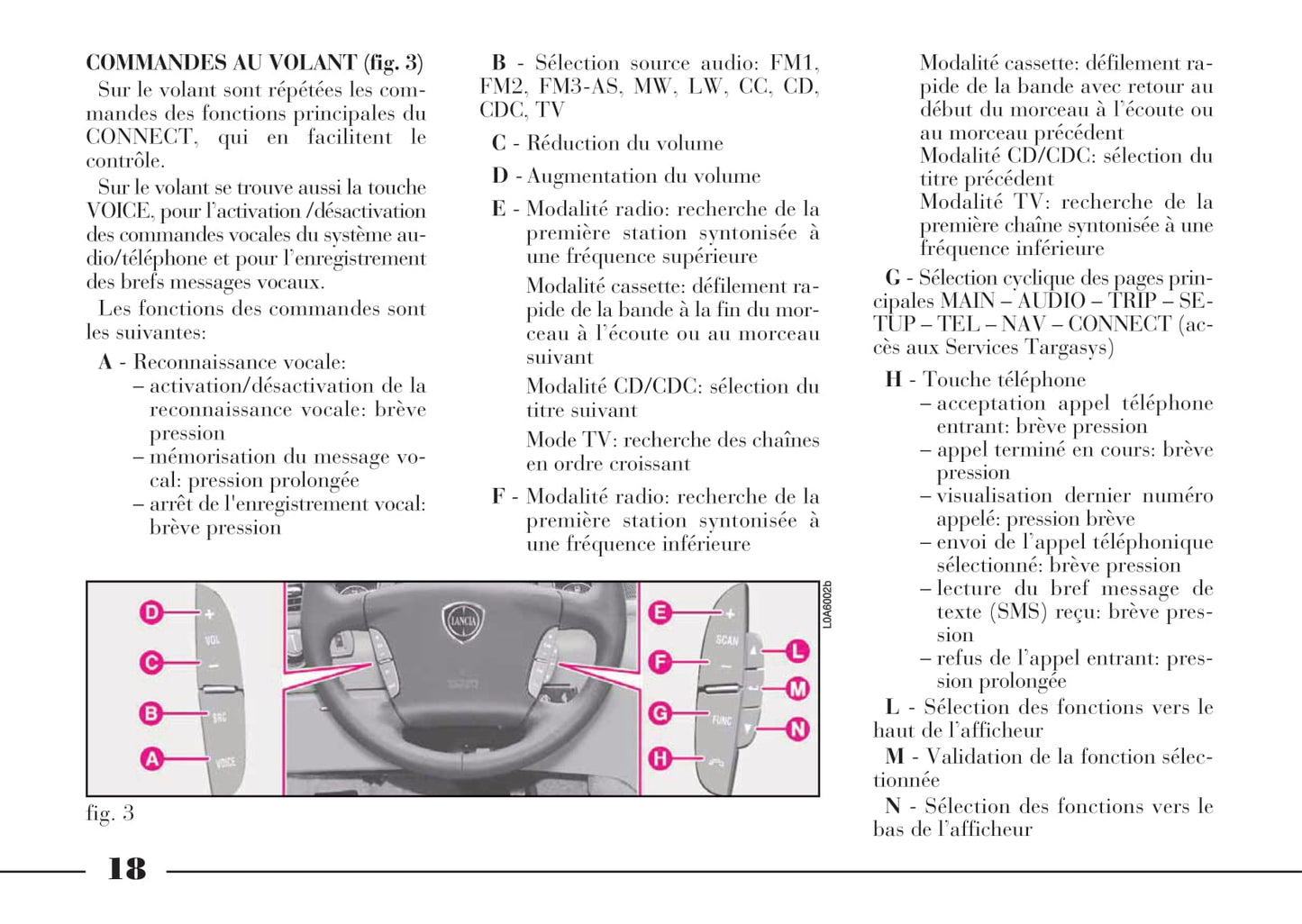 2002-2008 Lancia Thesis Bedienungsanleitung | Französisch