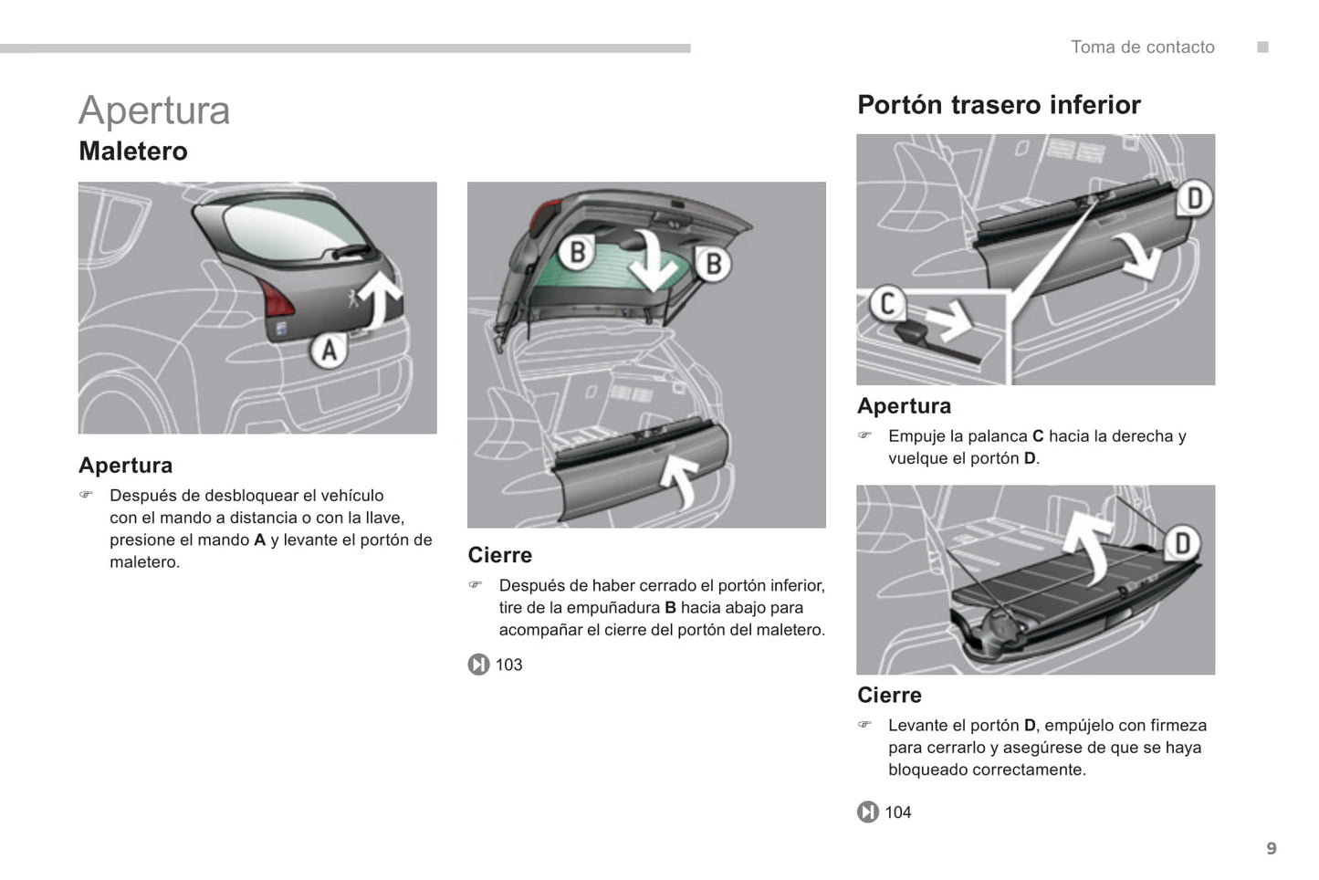 2013-2015 Peugeot 3008 Bedienungsanleitung | Spanisch