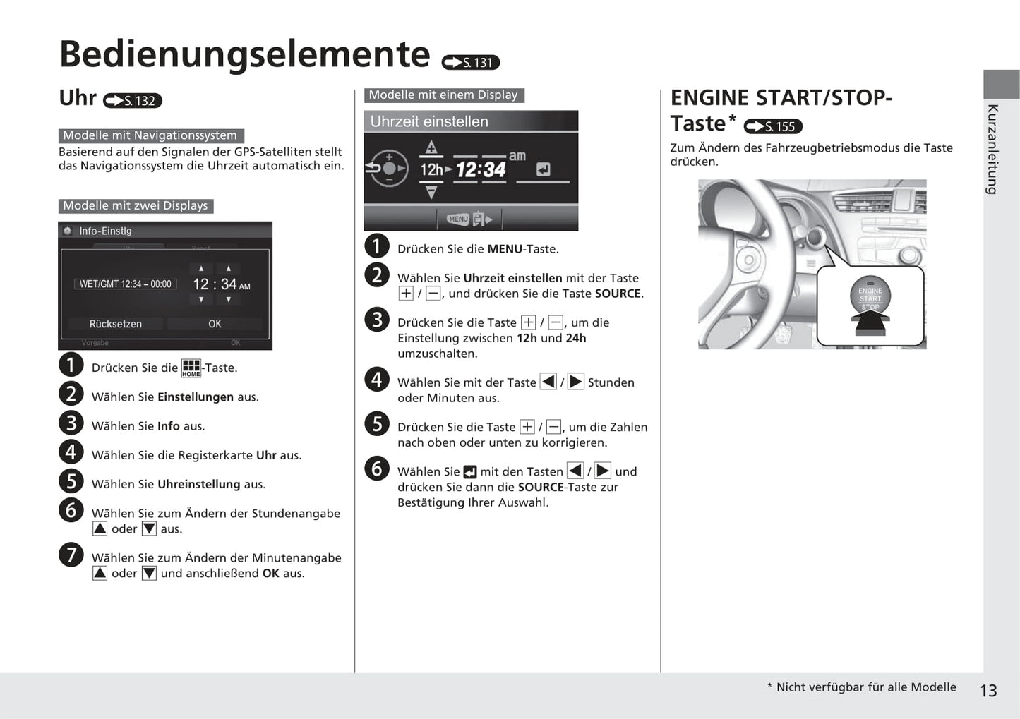 2014-2015 Honda Civic Tourer Owner's Manual | German