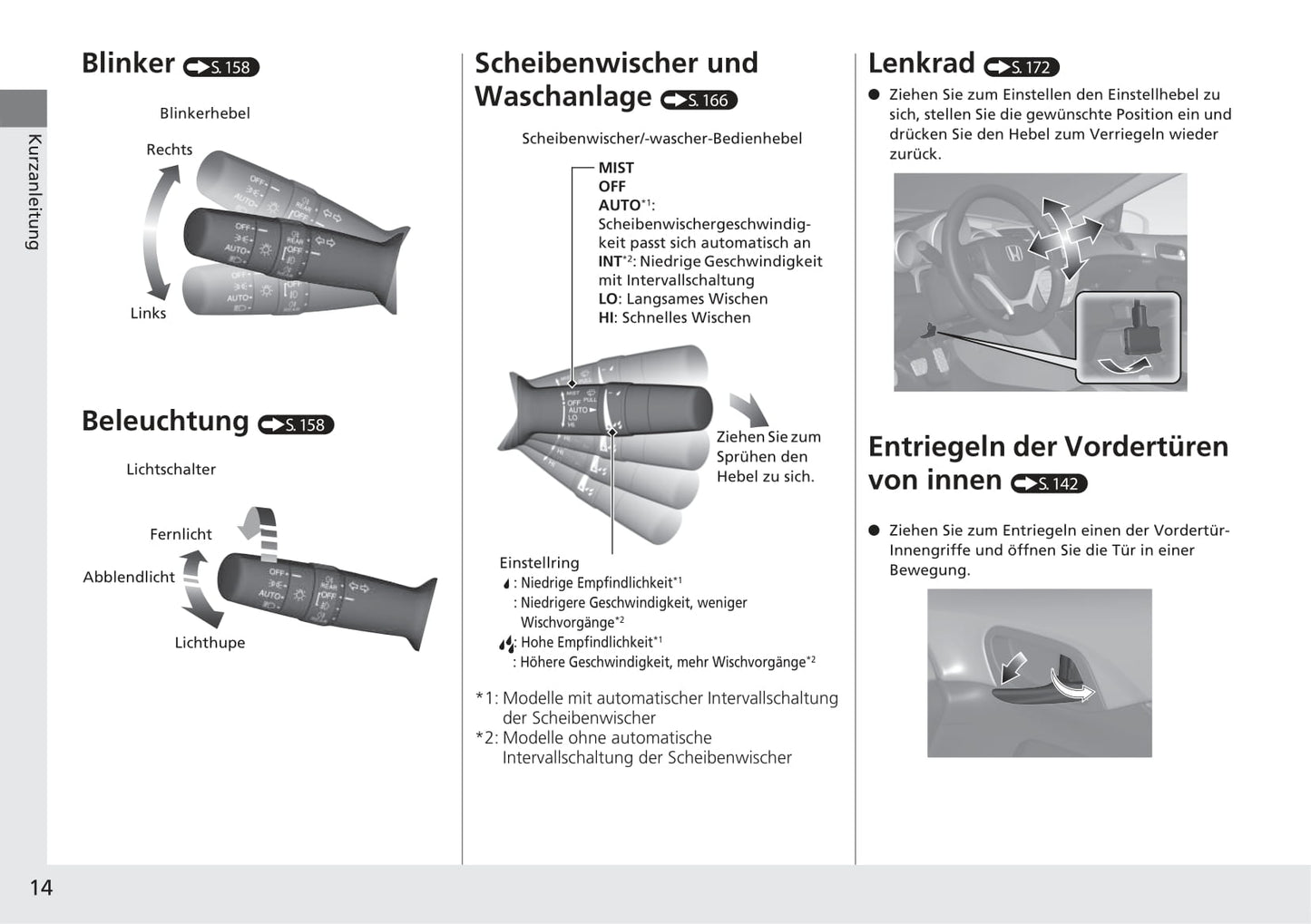 2014-2015 Honda Civic Tourer Owner's Manual | German