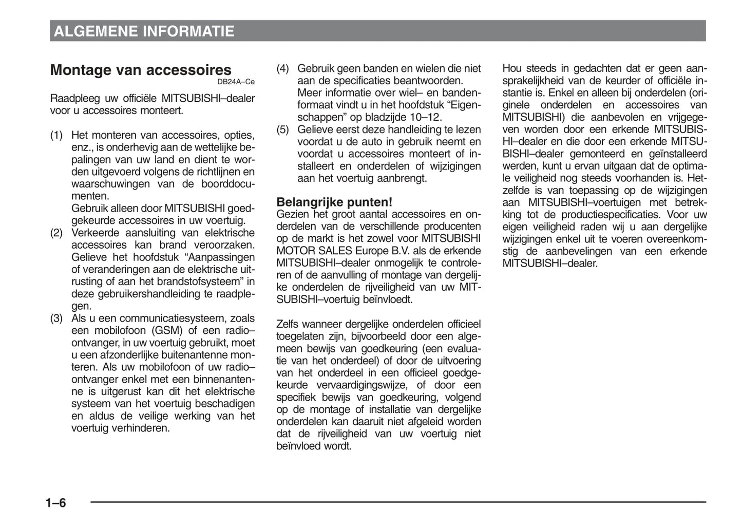 1995-2004 Mitsubishi Carisma Bedienungsanleitung | Niederländisch