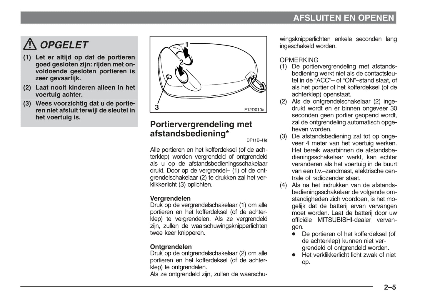 1995-2004 Mitsubishi Carisma Bedienungsanleitung | Niederländisch