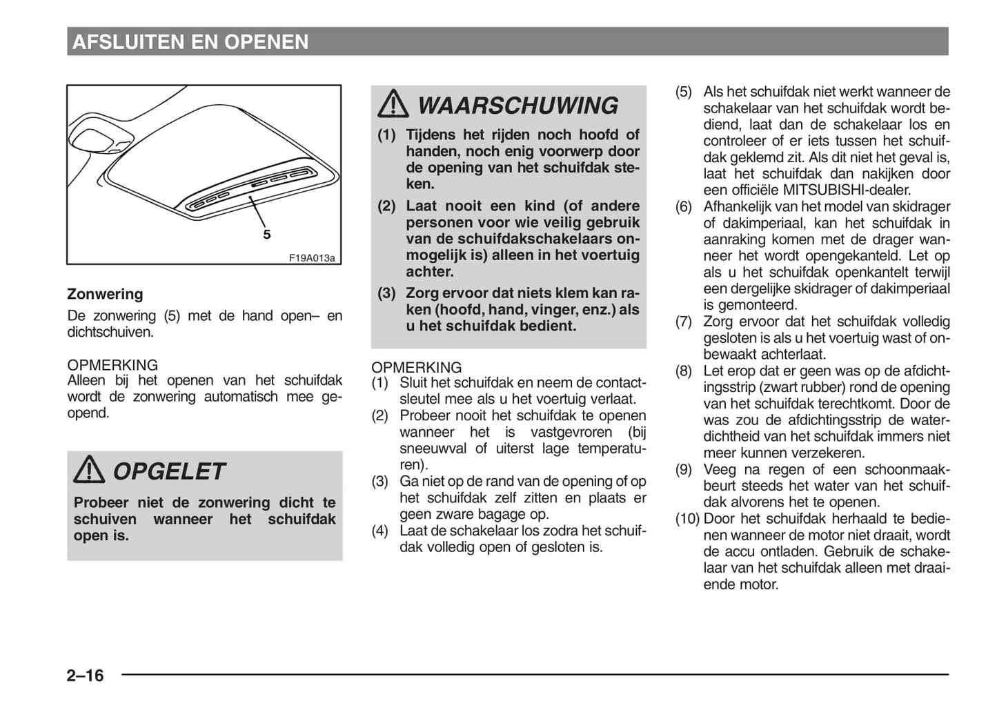 1995-2004 Mitsubishi Carisma Bedienungsanleitung | Niederländisch