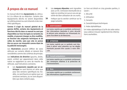 2009-2015 Seat Altea Manuel du propriétaire | Français