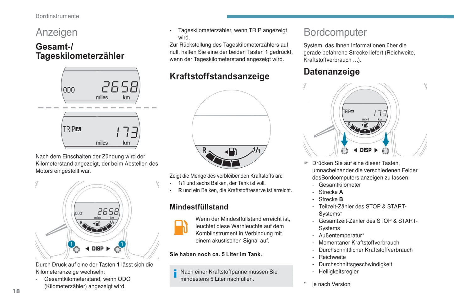 2018-2022 Peugeot 108 Bedienungsanleitung | Deutsch