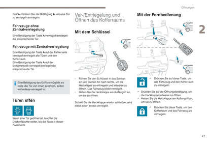 2018-2022 Peugeot 108 Bedienungsanleitung | Deutsch