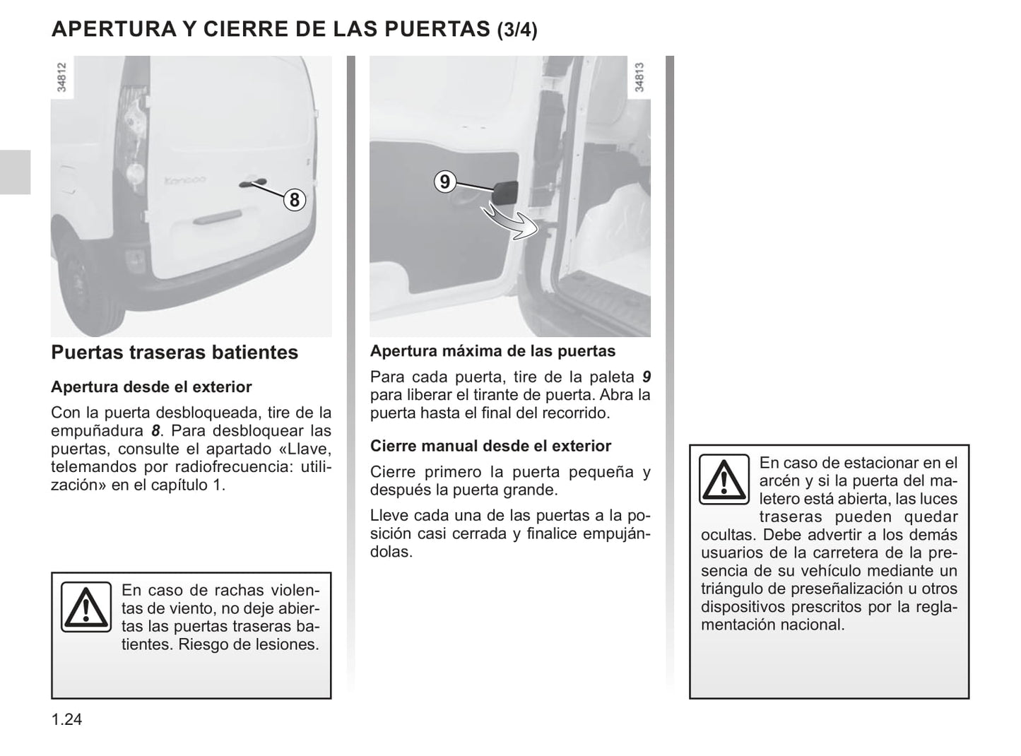 2013-2016 Renault Kangoo Manuel du propriétaire | Espagnol