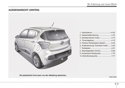 2018-2019 Hyundai i10 Bedienungsanleitung | Deutsch