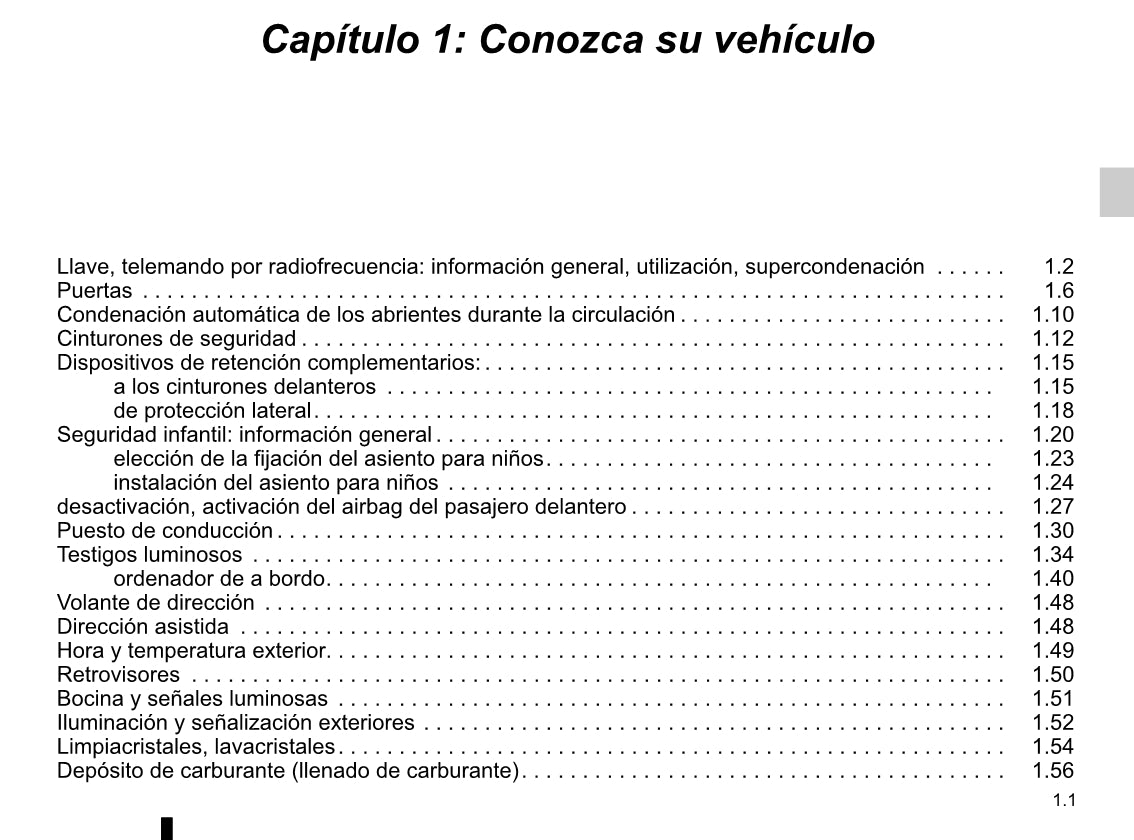 2011-2012 Renault Wind Owner's Manual | Spanish