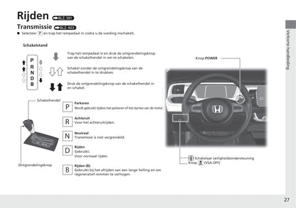 2020-2021 Honda Jazz Hybrid Owner's Manual | Dutch