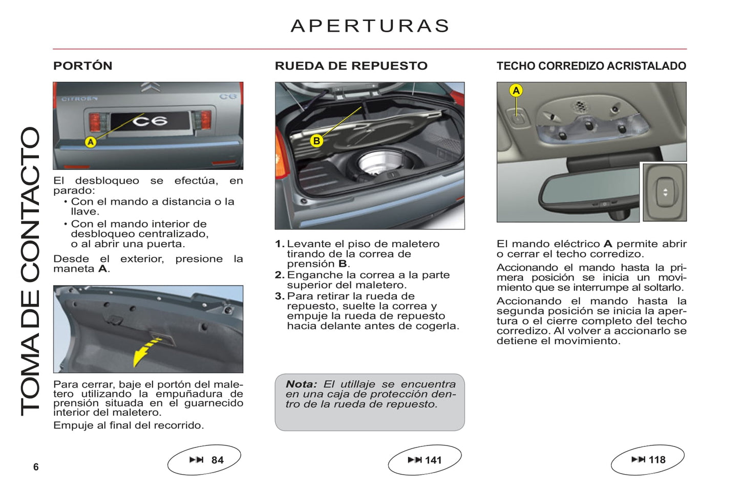 2011-2012 Citroën C6 Gebruikershandleiding | Spaans