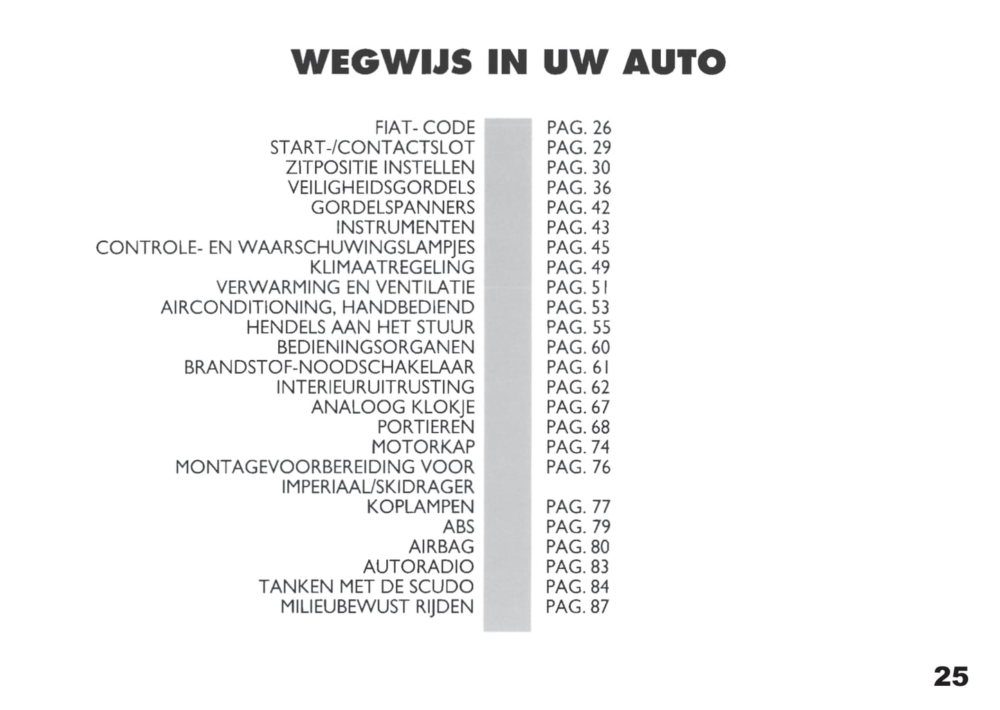 1994-2004 Fiat Scudo Manuel du propriétaire | Néerlandais