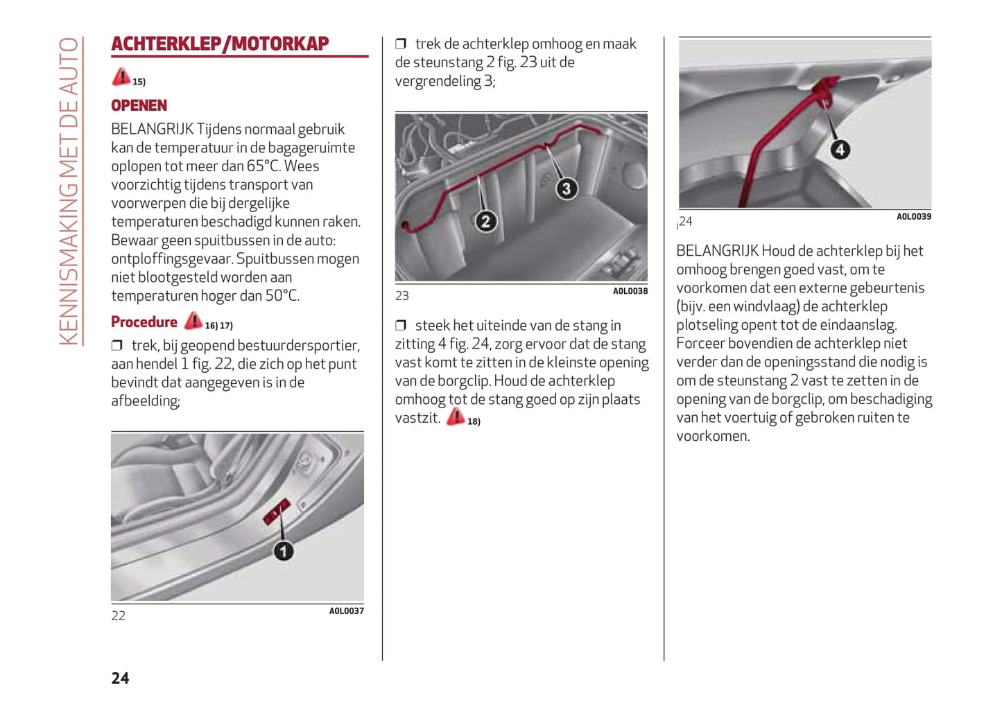 2013-2023 Alfa Romeo 4C Bedienungsanleitung | Niederländisch