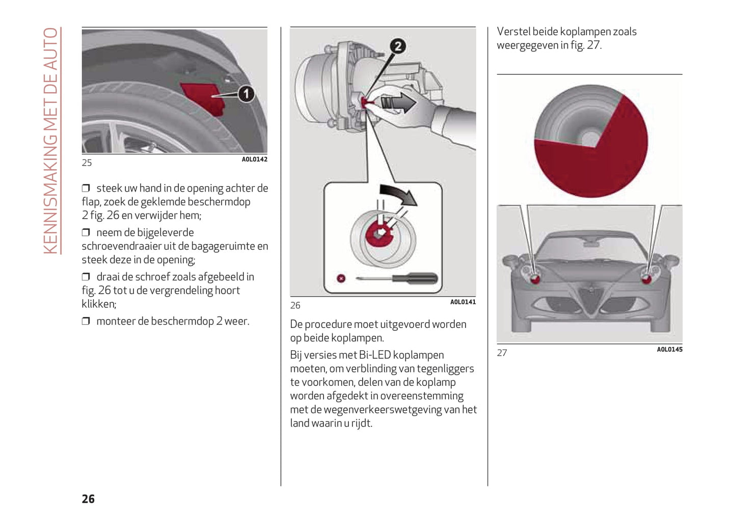 2013-2023 Alfa Romeo 4C Bedienungsanleitung | Niederländisch