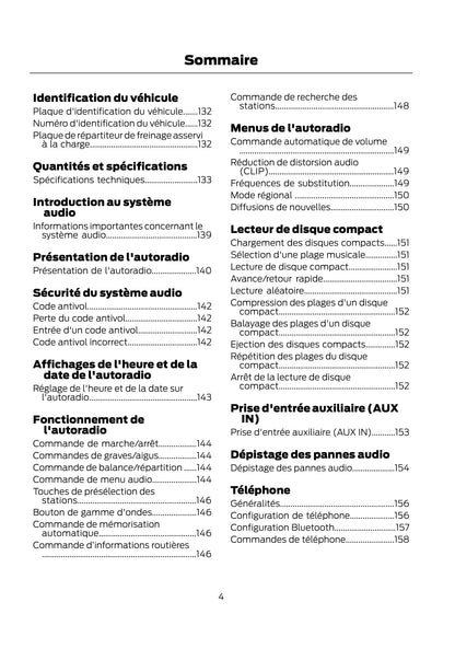 Ford Tourno Connect / Transit Connect Guide d'utilisation 2007 - 2014