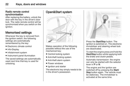 2012-2014 Opel Astra Owner's Manual | English