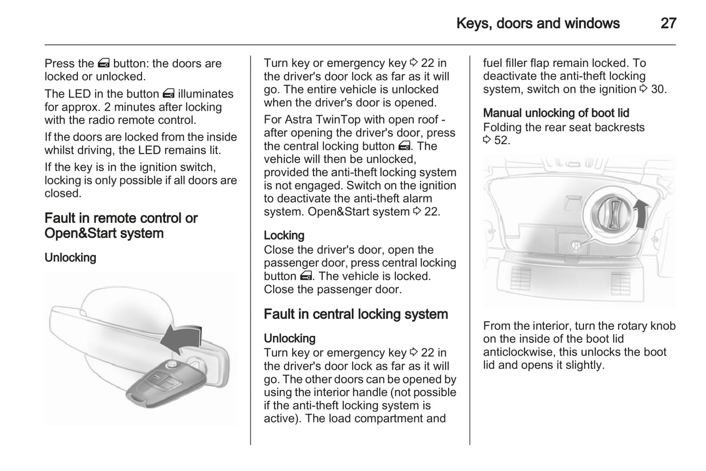 2012-2014 Opel Astra Owner's Manual | English