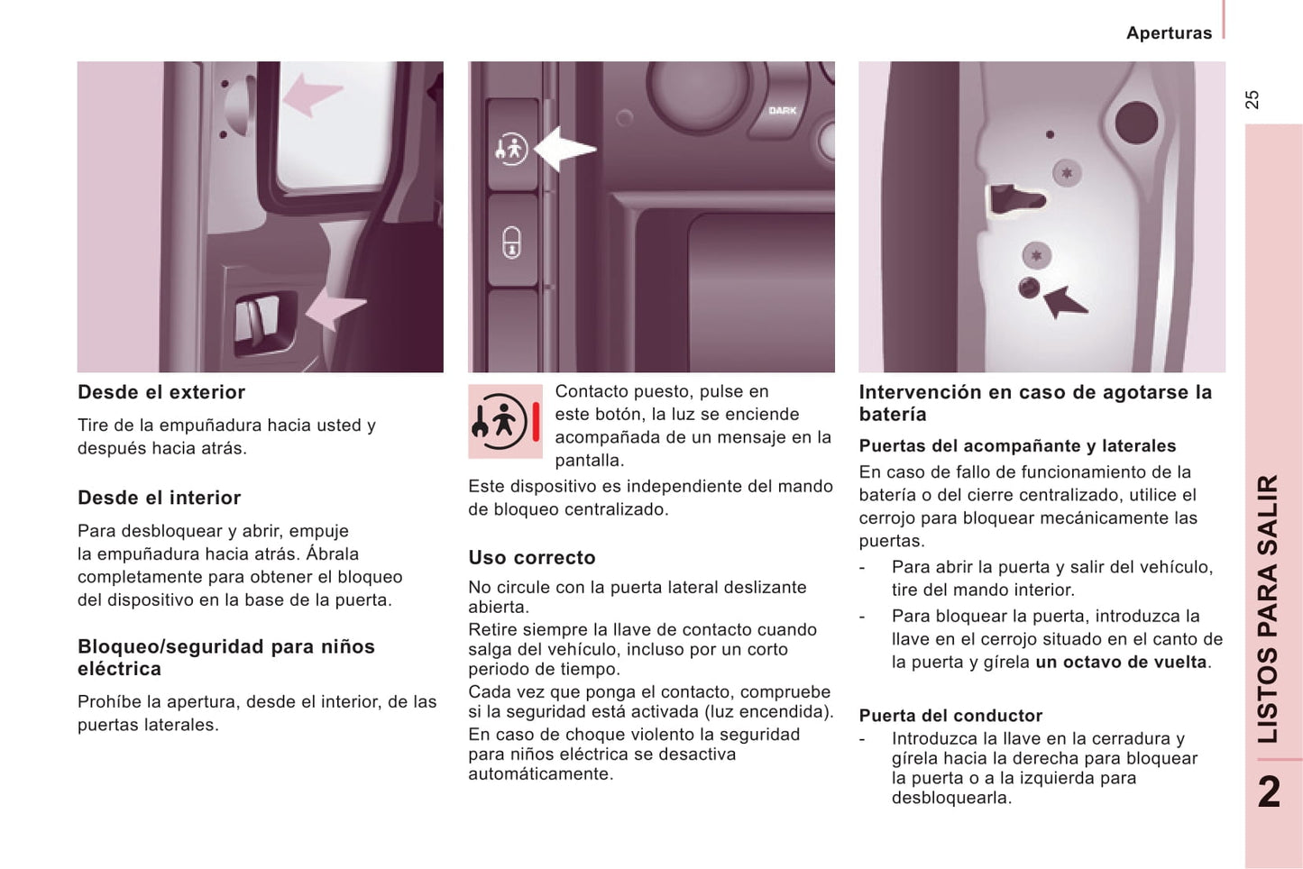 2014-2016 Peugeot Expert Tepee Manuel du propriétaire | Espagnol