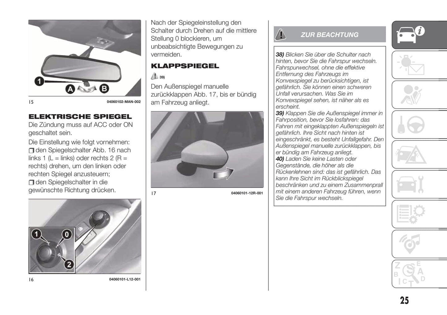 2018-2019 Fiat 124 Spider Manuel du propriétaire | Allemand