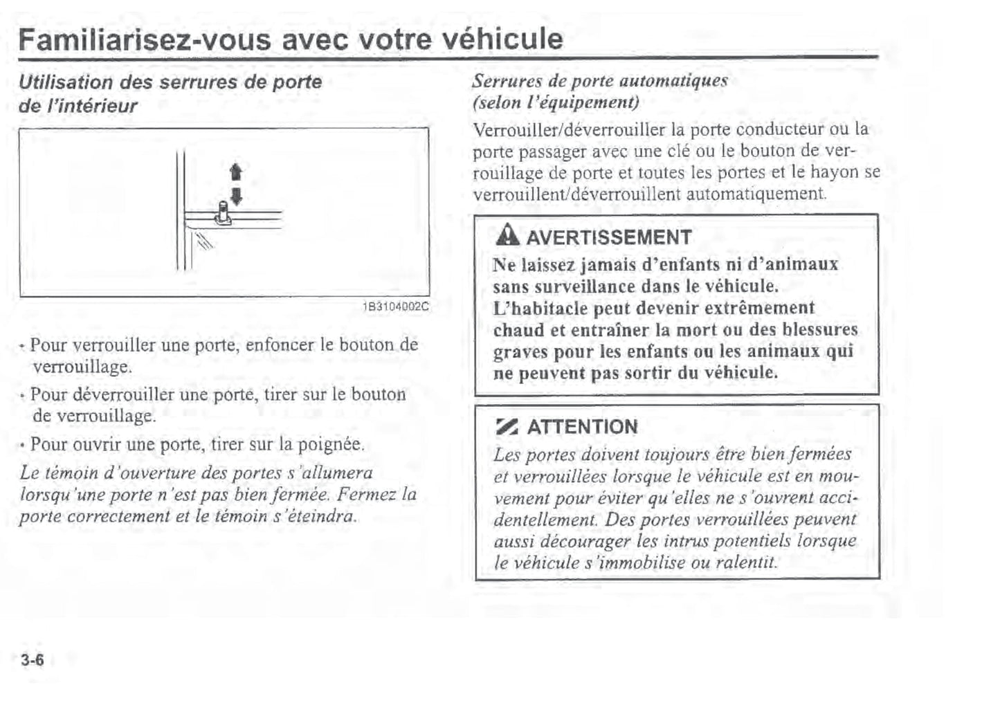 2003 Kia Rio Bedienungsanleitung | Französisch