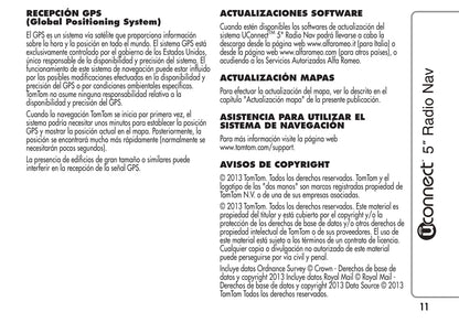 Alfa Romeo Mito Uconnect 5 Radio Nav Instrucciones 2014 - 2015