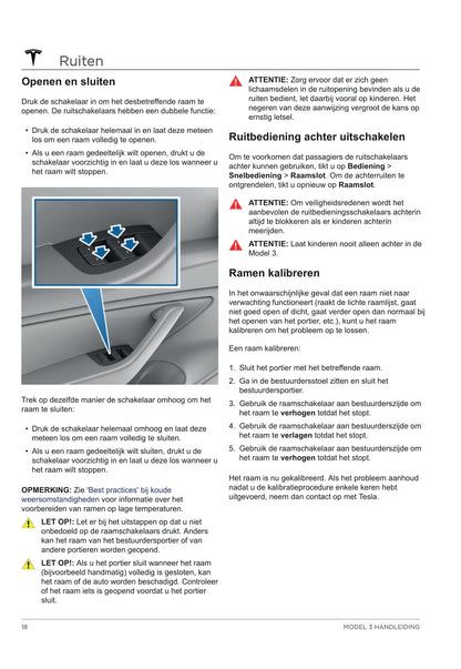 2020 Tesla Model 3 Bedienungsanleitung | Niederländisch