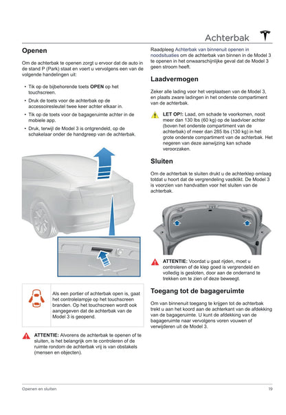 2020 Tesla Model 3 Bedienungsanleitung | Niederländisch
