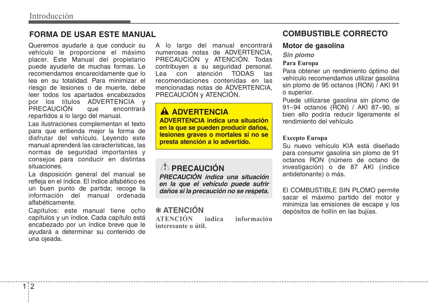 2011-2012 Kia Sorento Gebruikershandleiding | Spaans