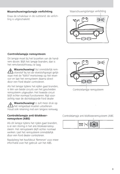 1990-1992 Ford Escort/Escort Van Owner's Manual | Dutch