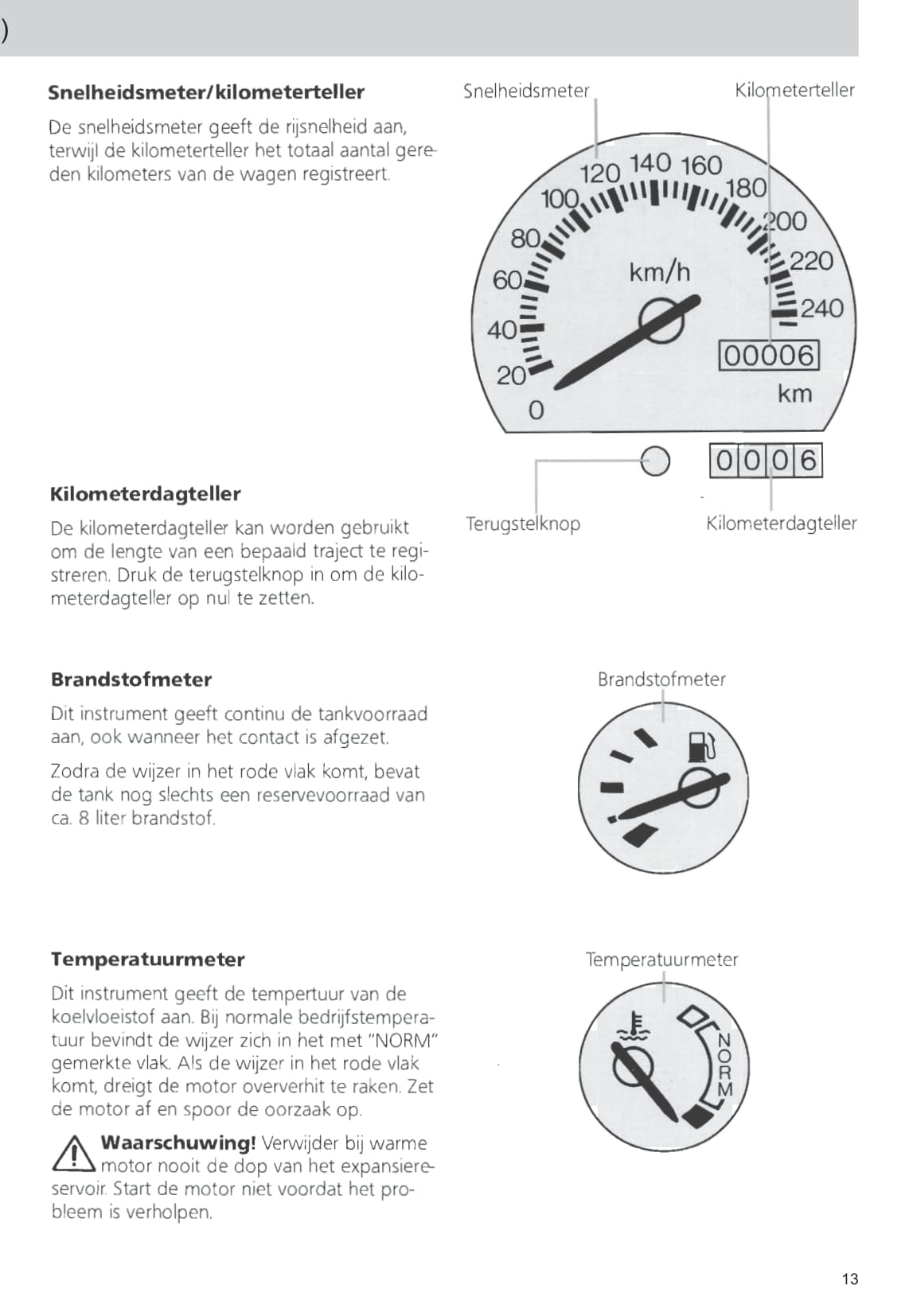 1990-1992 Ford Escort/Escort Van Owner's Manual | Dutch