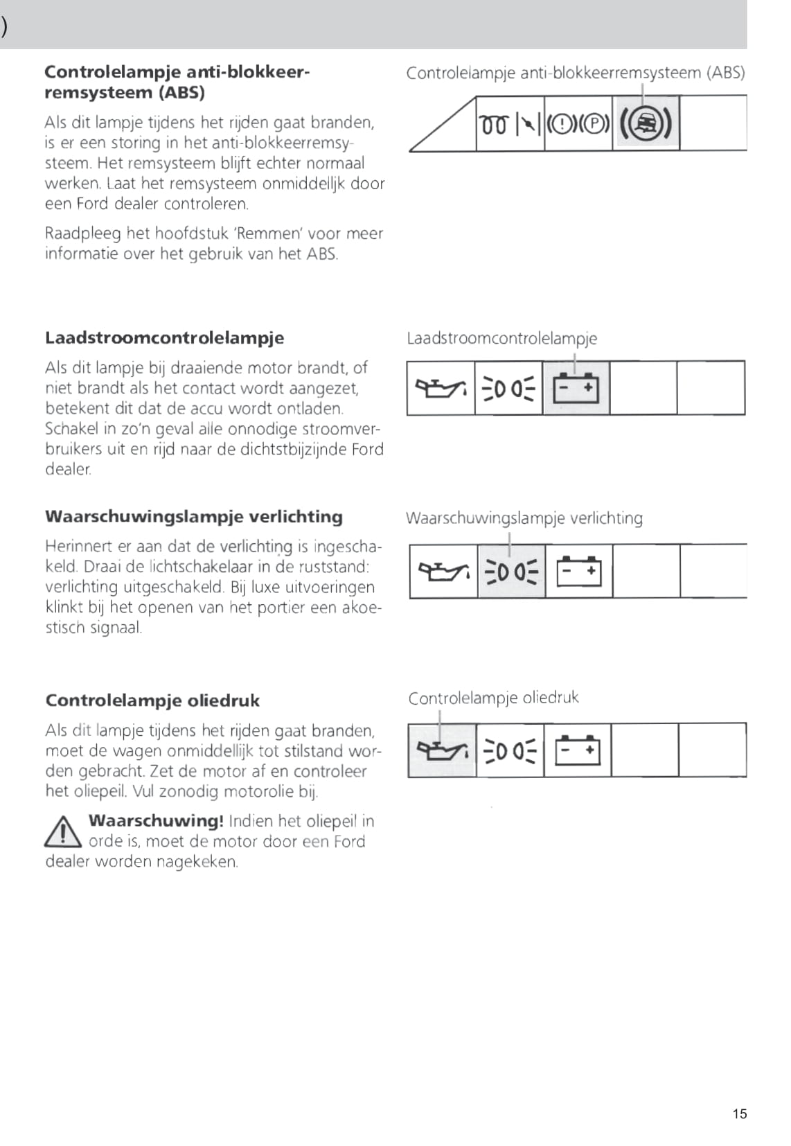 1990-1992 Ford Escort/Escort Van Owner's Manual | Dutch