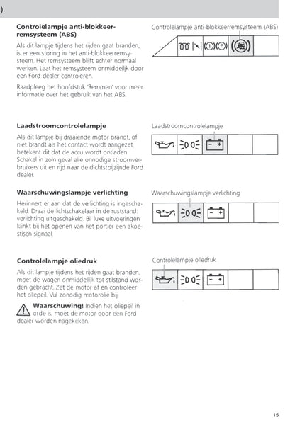 1990-1992 Ford Escort/Escort Van Owner's Manual | Dutch