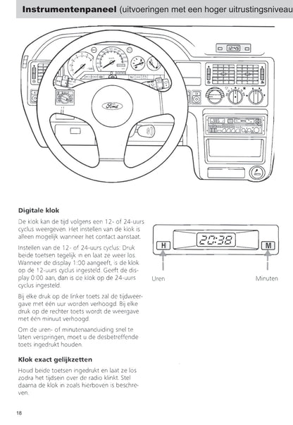 1990-1992 Ford Escort/Escort Van Owner's Manual | Dutch