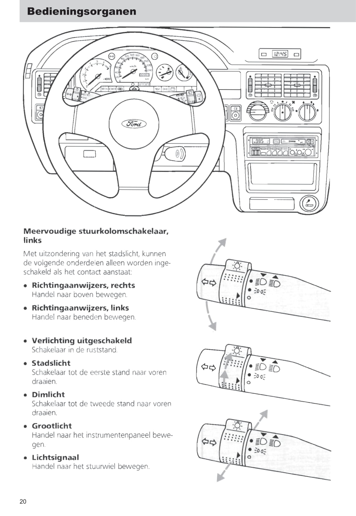 1990-1992 Ford Escort/Escort Van Owner's Manual | Dutch