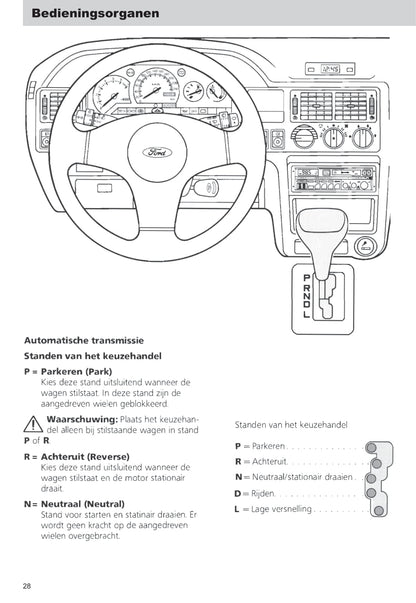 1990-1992 Ford Escort/Escort Van Owner's Manual | Dutch