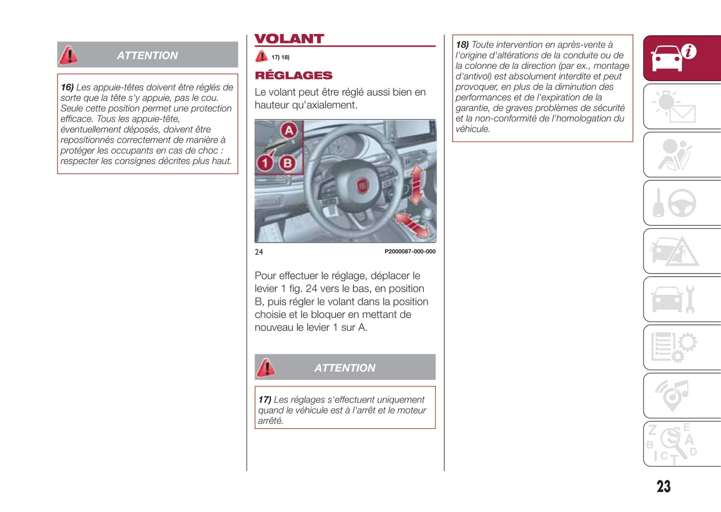 2017-2018 Fiat Tipo 5 Doors Gebruikershandleiding | Frans