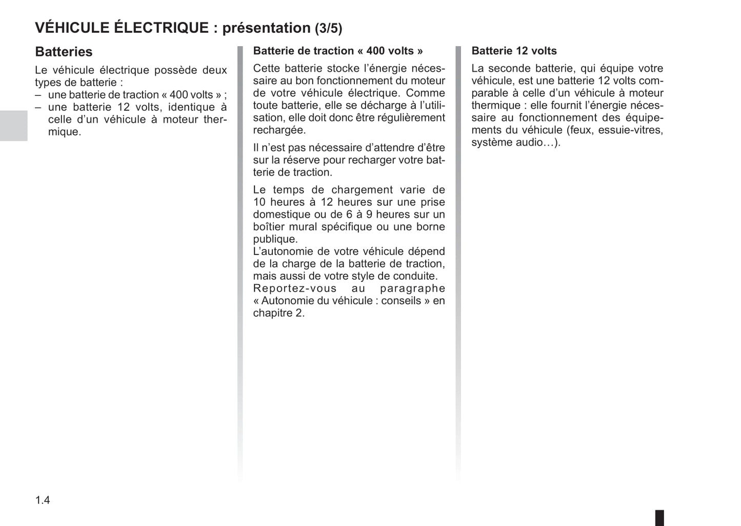 2009-2014 Renault Fluence Z.E. Manuel du propriétaire | Français