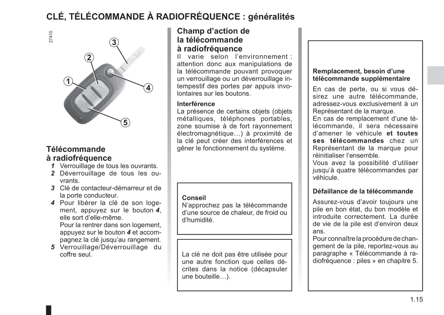 2009-2014 Renault Fluence Z.E. Manuel du propriétaire | Français