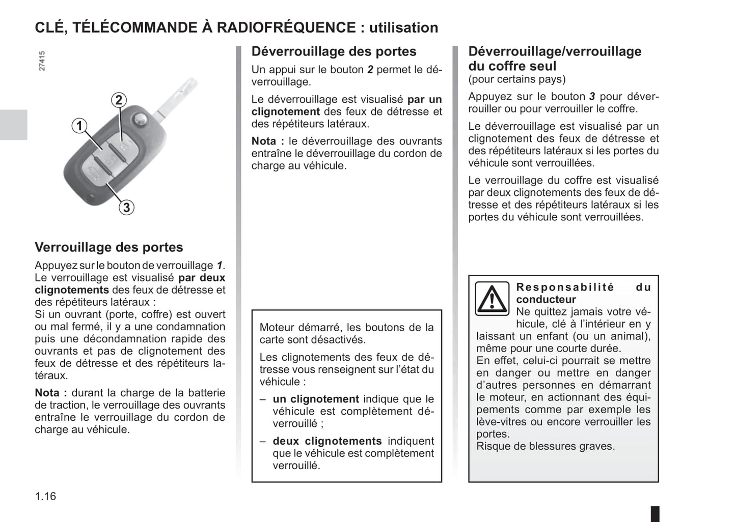 2009-2014 Renault Fluence Z.E. Manuel du propriétaire | Français