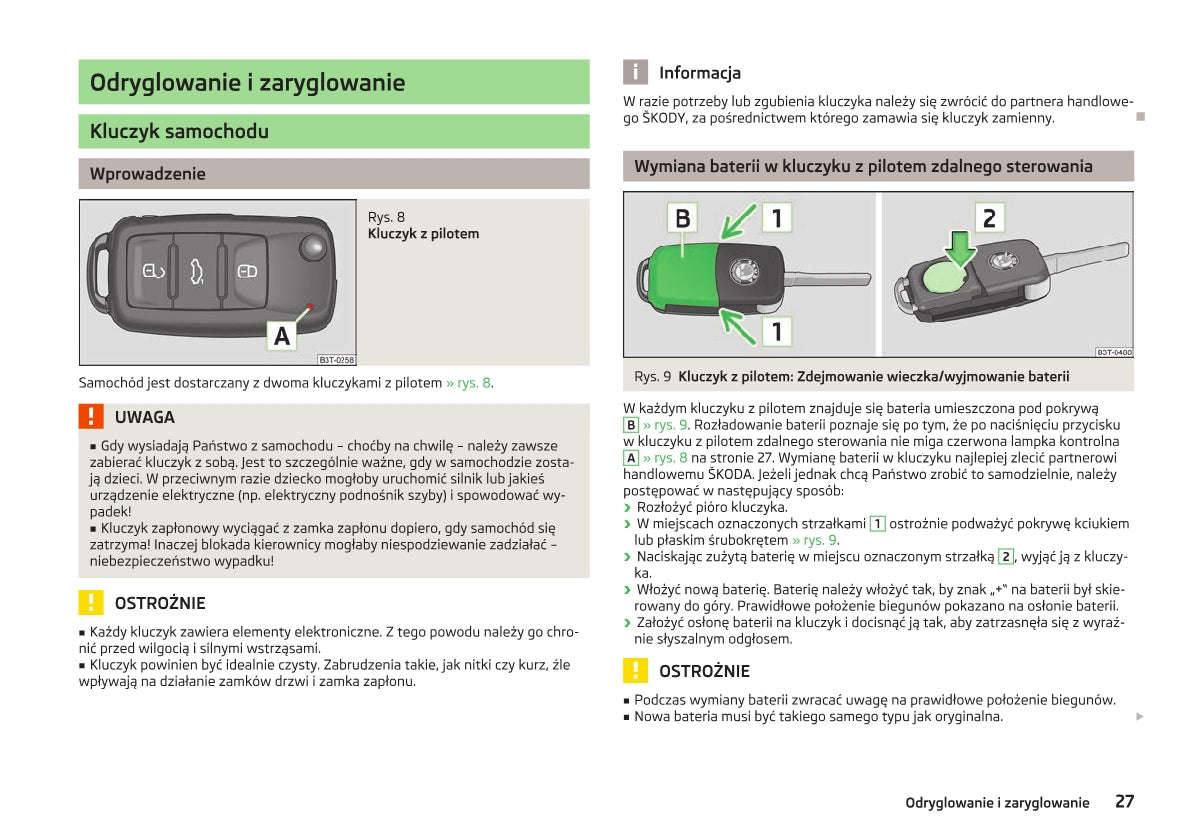 2008-2013 Skoda Superb Manuel du propriétaire | Polonais