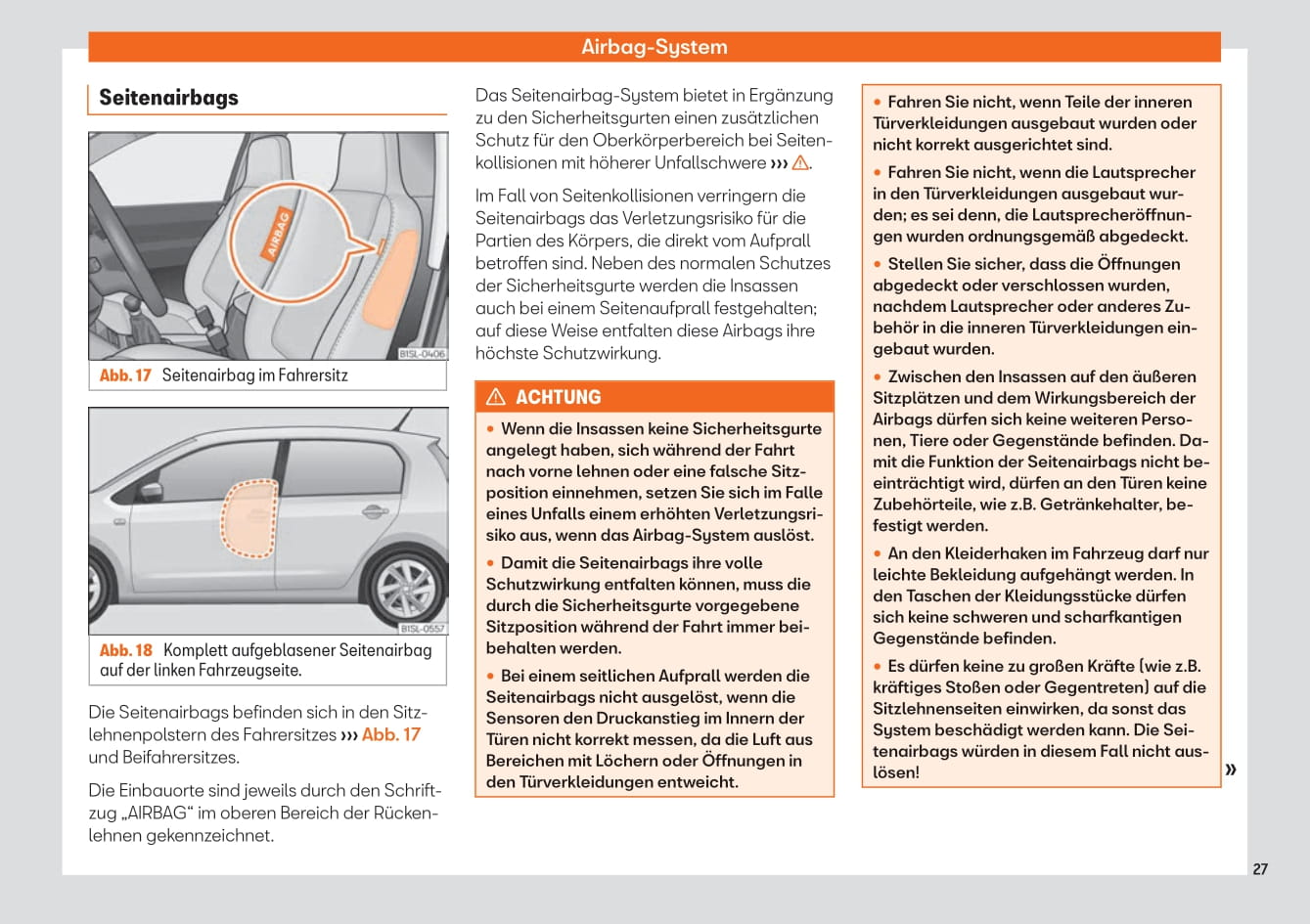 2019-2023 Seat Mii Gebruikershandleiding | Duits