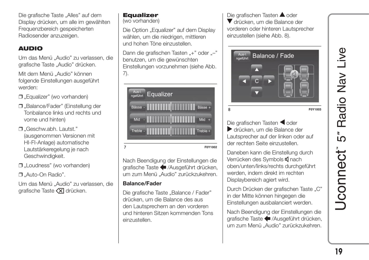 Jeep Renegade Uconnect 5 Radio Nav Live  Bedienungsanleitung 2015 - 2017