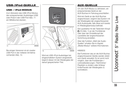 Jeep Renegade Uconnect 5 Radio Nav Live  Bedienungsanleitung 2015 - 2017